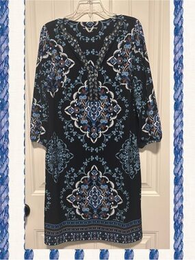 Soft Surroundings Dress Medallion Print w/pockets size S